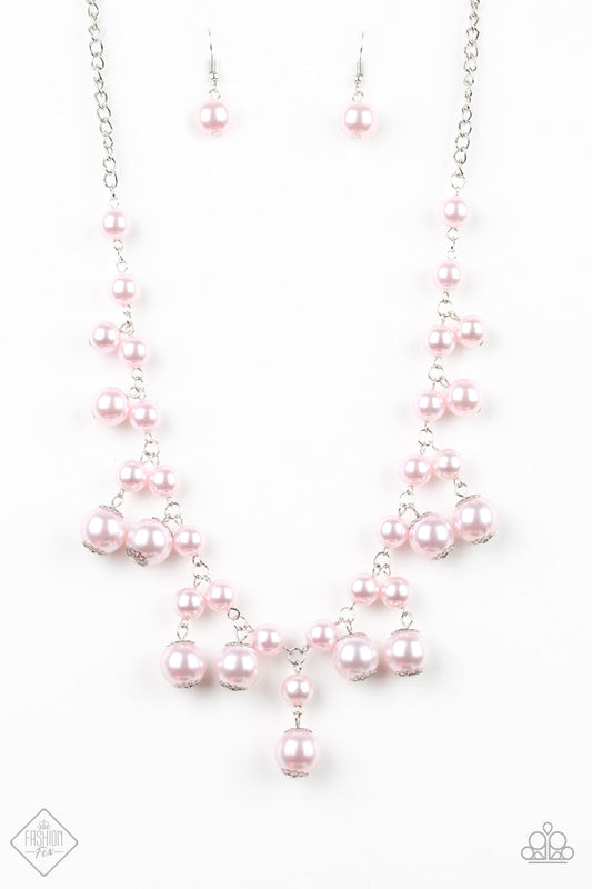 Paparazzi Soon To Be Mrs. Pink Short Necklace - Fashion Fix Glimpses of Malibu February 2019 - P2RE-PKXX-199IA