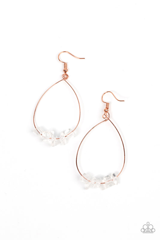 Paparazzi South Beach Serenity Copper Fishhook Earrings - P5SE-CPSH-112XX