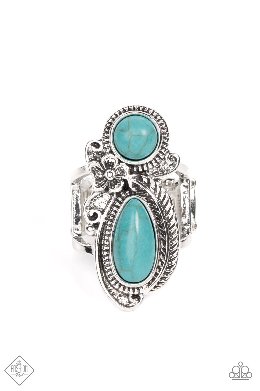 Paparazzi Southern Nirvana Blue Ring - Fashion Fix Simply Santa Fe January 2022