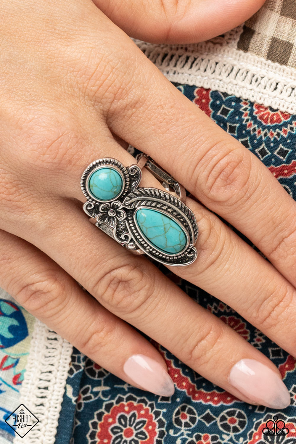 Paparazzi Southern Nirvana Blue Ring - Fashion Fix Simply Santa Fe January 2022