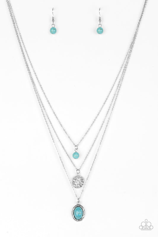 Paparazzi Southern Roots Blue Short Necklace - P2SE-BLXX-309XX