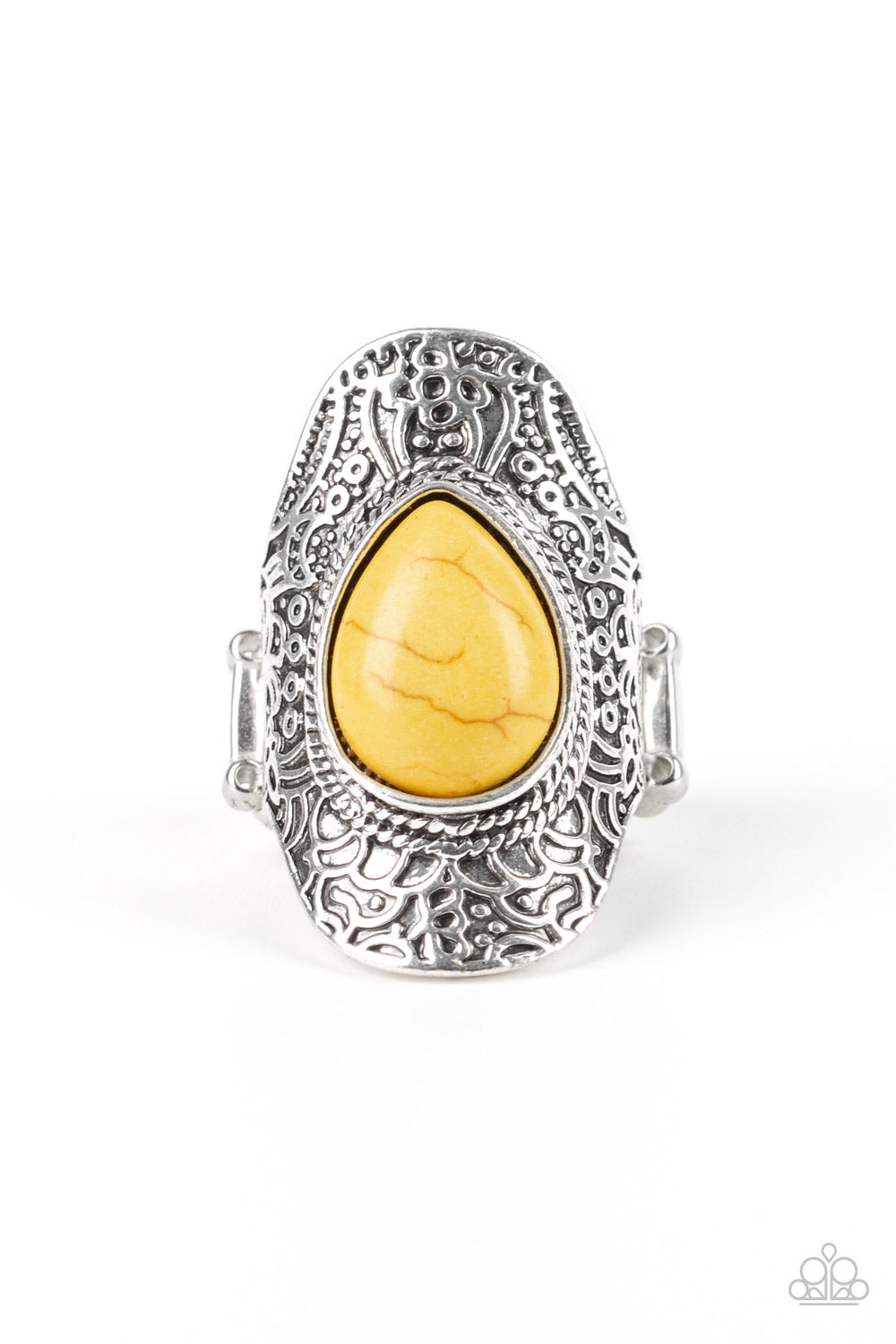 Paparazzi Southern Sage Yellow Ring - P4SE-YWXX-075XX