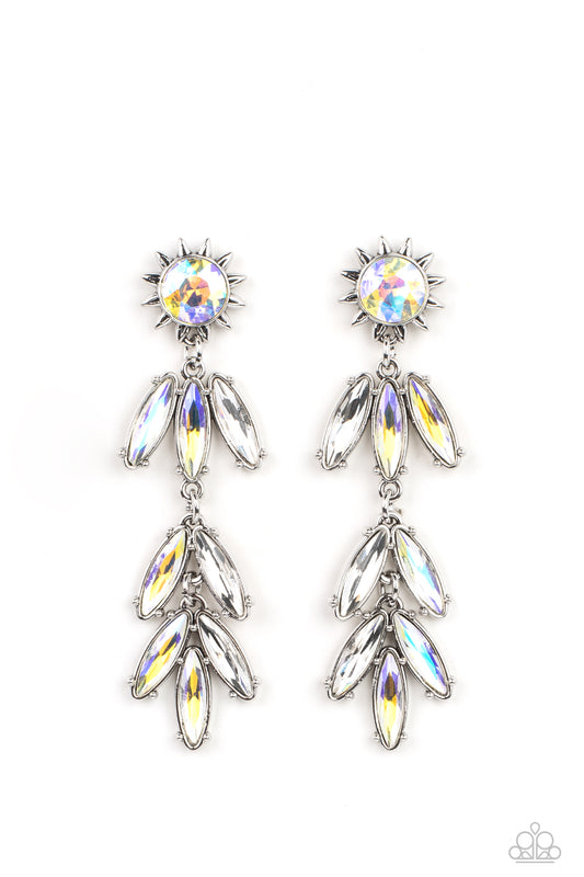 Paparazzi Space Age Sparkle Yellow Post Earrings - P5PO-YWXX-034XX