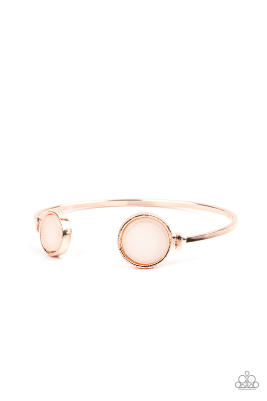 Paparazzi Space Oracle Rose Gold Cuff Bracelet - P9SE-GDRS-040XX