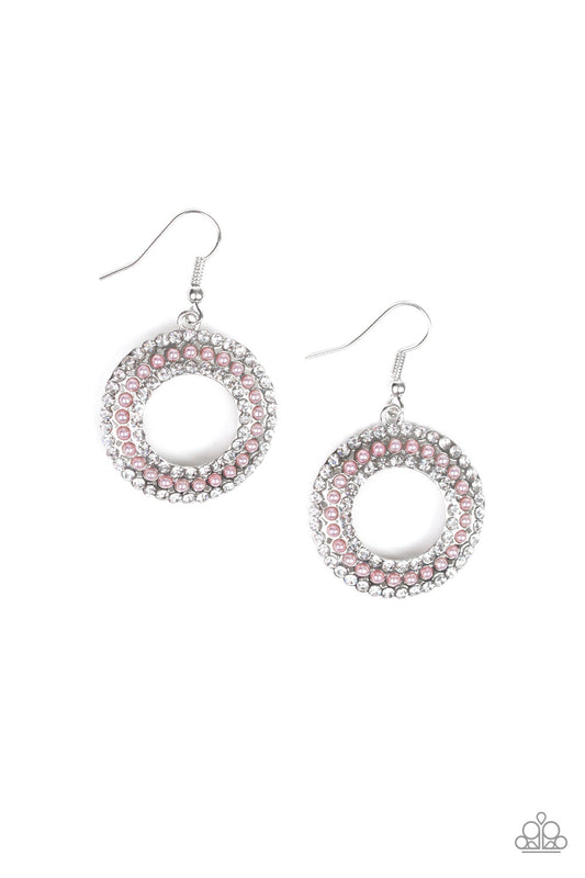 Paparazzi Sparkle Splurge Pink Fishhook Earrings - P5RE-PKXX-161XX