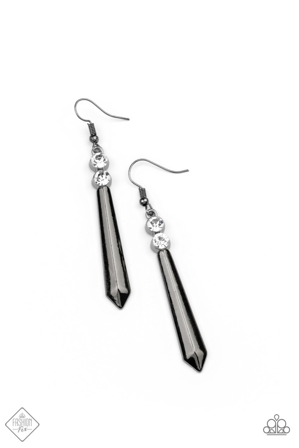 Paparazzi Sparkle Stream Black Fishhook Earrings - Fashion Fix Magnificent Musings May 2021