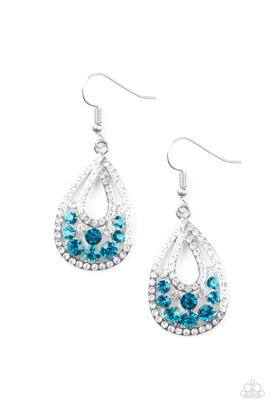 Paparazzi Sparkling Stardom Blue Fishhook Earrings - P5RE-BLXX-145XX