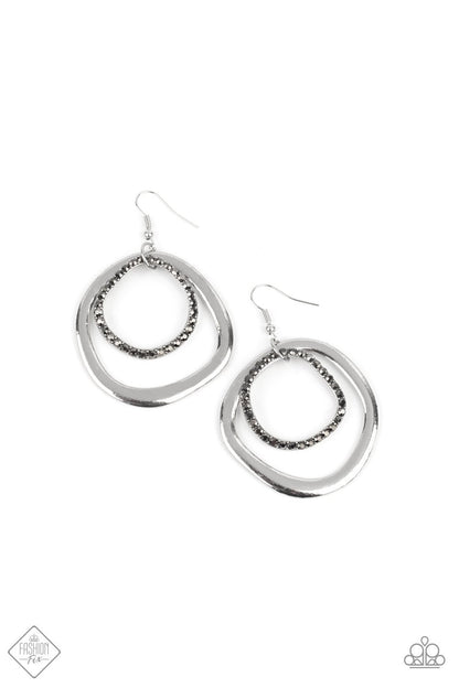 Paparazzi&nbsp;Spinning With Sass Silver Fishhook Earrings - Fashion Fix Magnificent Musings June 2021