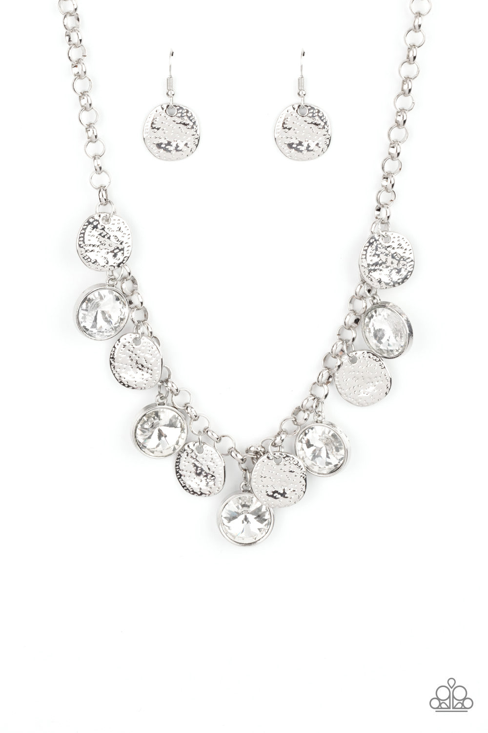 Paparazzi Spot On Sparkle White Short Necklace - Convention Release 2021 - P2ST-WTXX-100XX