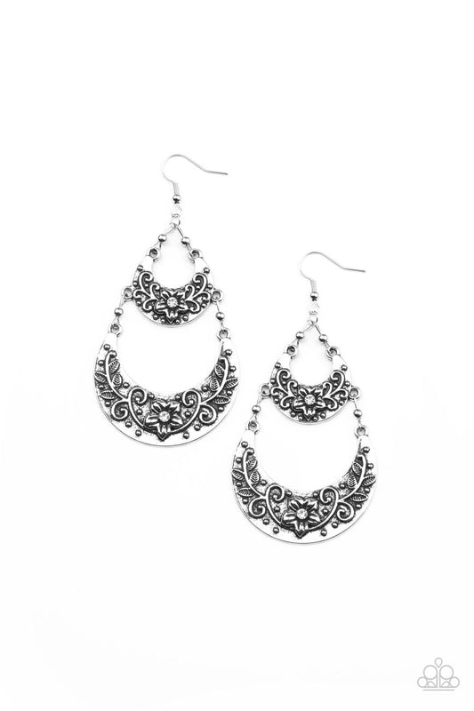 Paparazzi Springtime Gardens White Fishhook Earrings - P5WH-WTXX-238XX