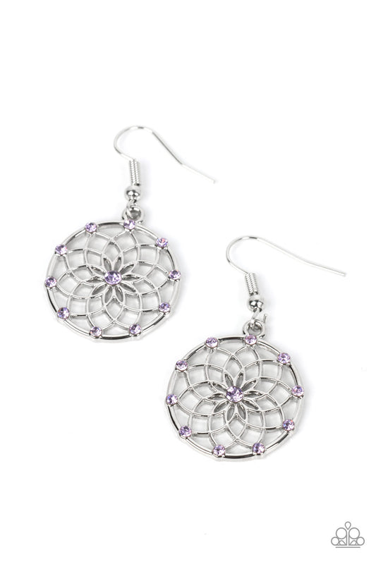 Paparazzi Springtime Salutations Purple Fishhook Earrings - P5RE-PRXX-191XX
