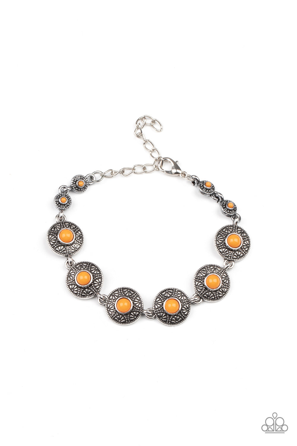 Paparazzi Springtime Special Orange Clasp Bracelet - P9DA-OGXX-034XX