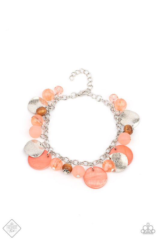 Paparazzi Springtime Springs Orange Clasp Bracelet - Fashion Fix Glimpses of Malibu April 2021