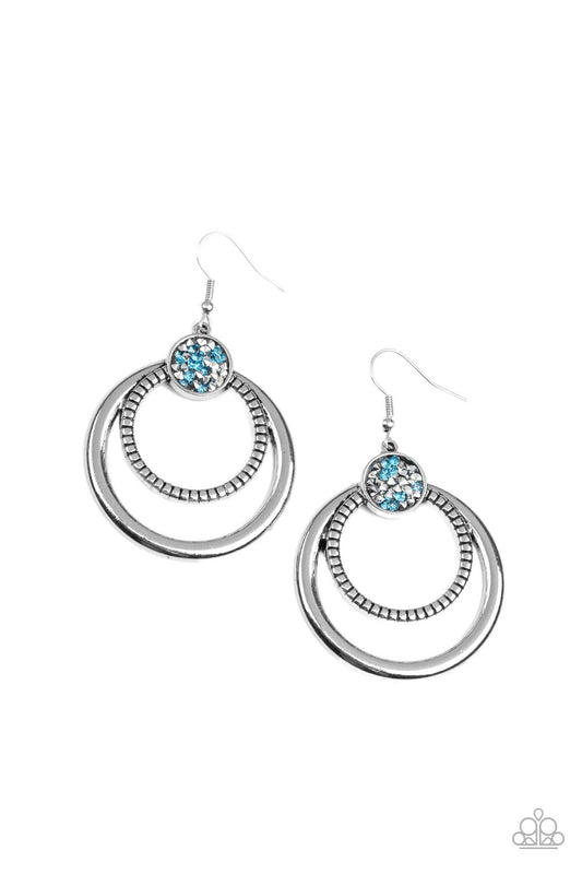 Paparazzi Spun Out Opulence Blue Fishhook Earrings