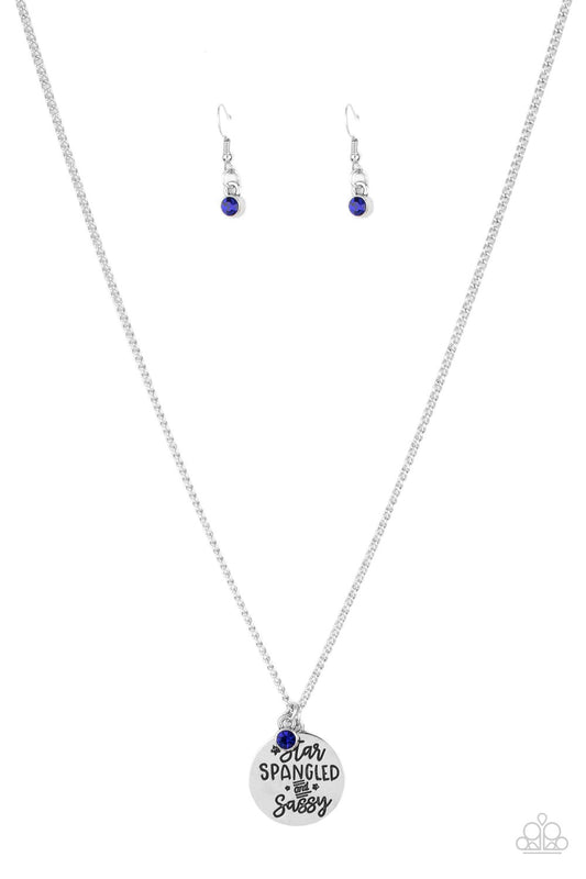 Paparazzi Star-Spangled Sass Blue Long Necklace - P2WD-BLXX-154XX