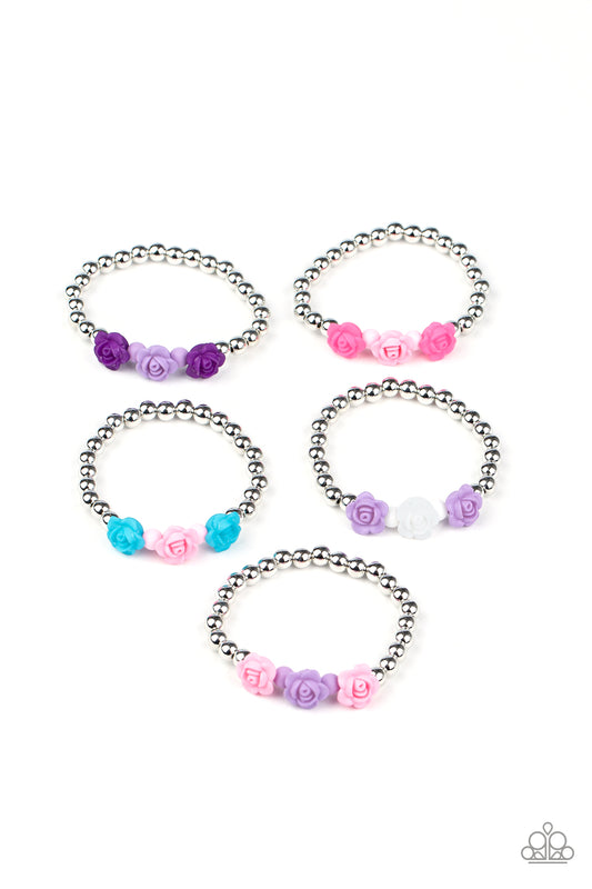 Paparazzi Starlet Shimmer Kids Flower / Rose Stretch Bracelet - P9SS-MTXX-217XX