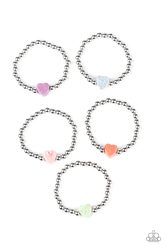 Paparazzi Starlet Shimmer Kids Heart Stretch Bracelet - P9SS-MTXX-219XX