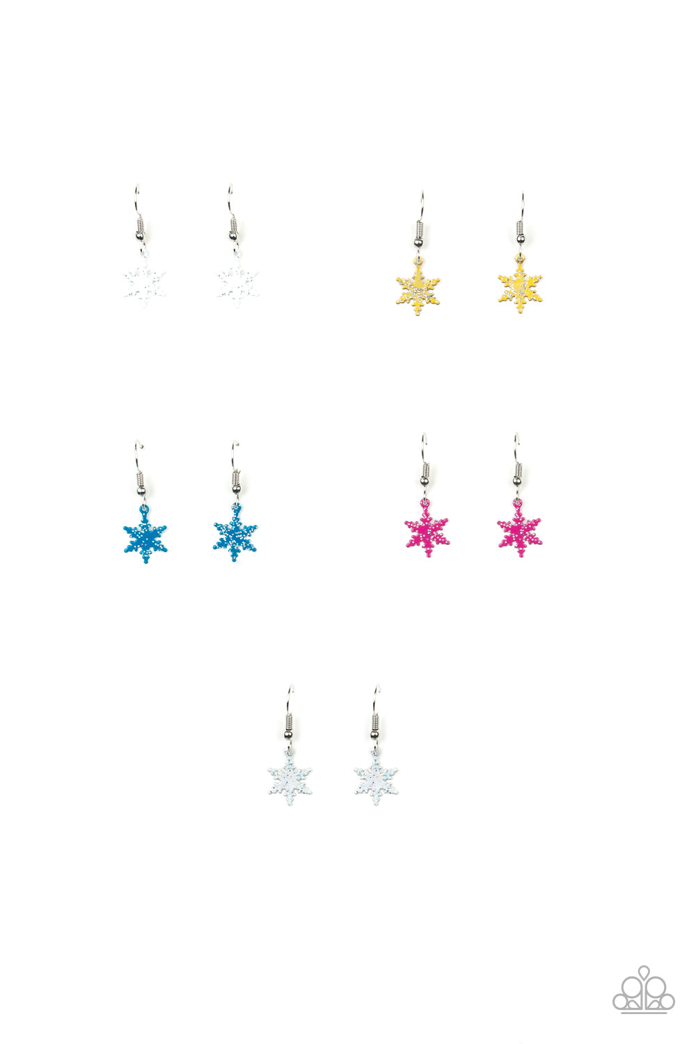 Paparazzi Starlet Shimmer Snowflake Fishhook Earrings - P5SS-MTXX-215XX