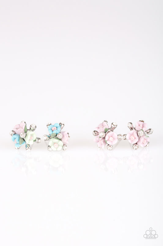Paparazzi Starlet Shimmer Flower Post Back Earrings - P5SS-MTXX-143XX