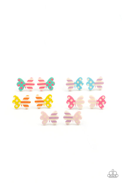 Paparazzi Starlet Shimmer Butterfly Post Back Earrings - P5SS-MTXX-324XX
