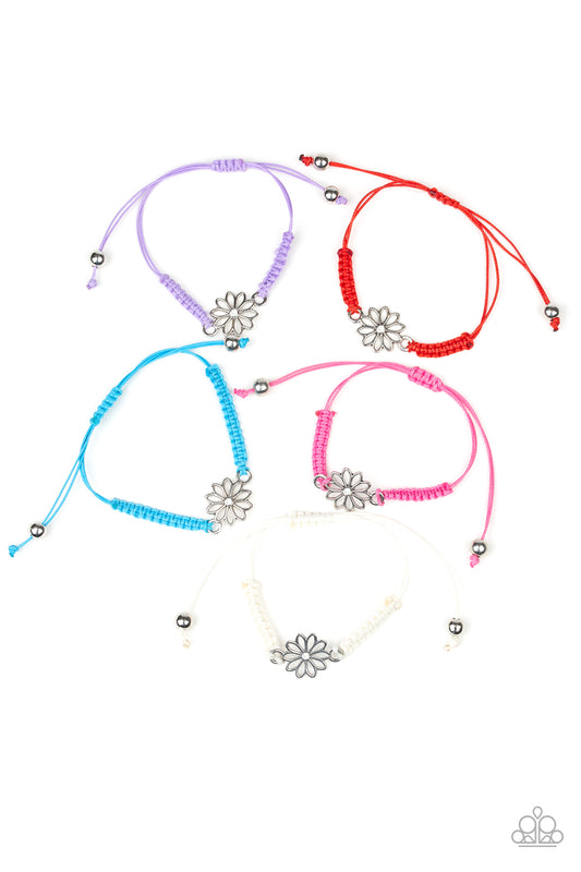 Paparazzi Starlet Shimmer Flower Sliding Knot Bracelet - P9SS-MTXX-116XX