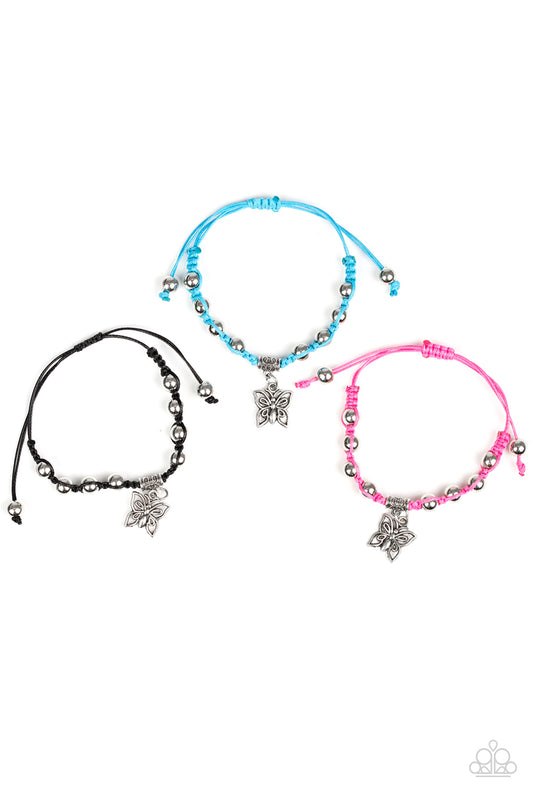 Paparazzi Starlet Shimmer Kids Butterfly Sliding Knot Bracelet - P9SS-MTXX-114XX