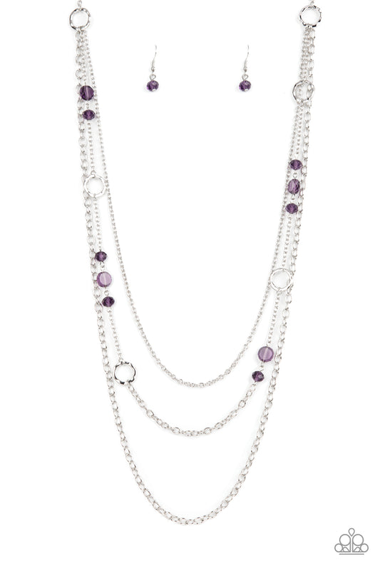 Paparazzi Starry-Eyed Eloquence Purple Long Necklace - P2RE-PRXX-274XX