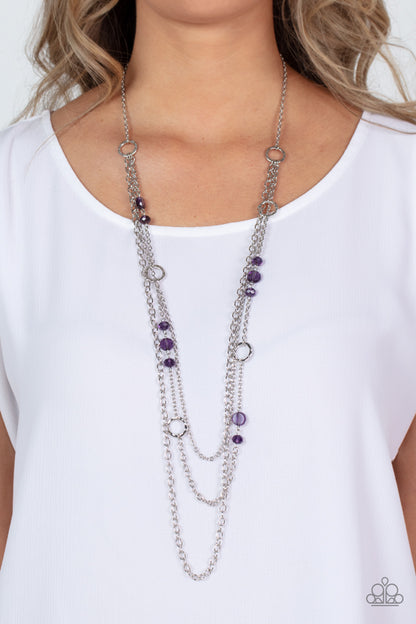 Paparazzi Starry-Eyed Eloquence Purple Long Necklace - P2RE-PRXX-274XX