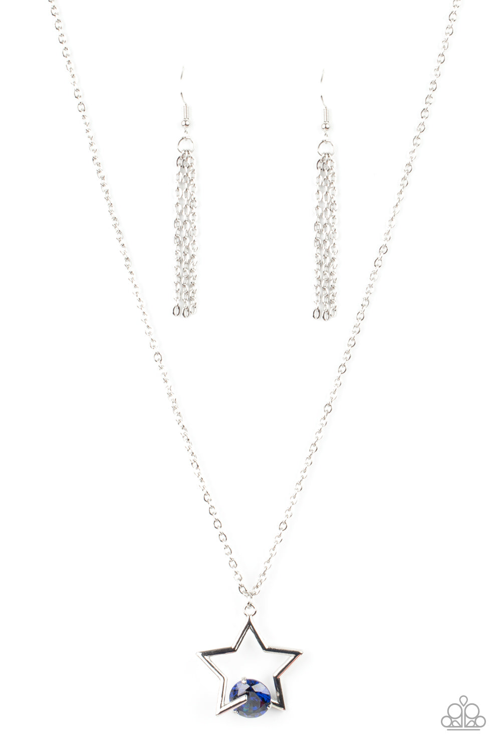 Paparazzi Starry Fireworks Blue Short Necklace - P2RE-BLXX-349XX