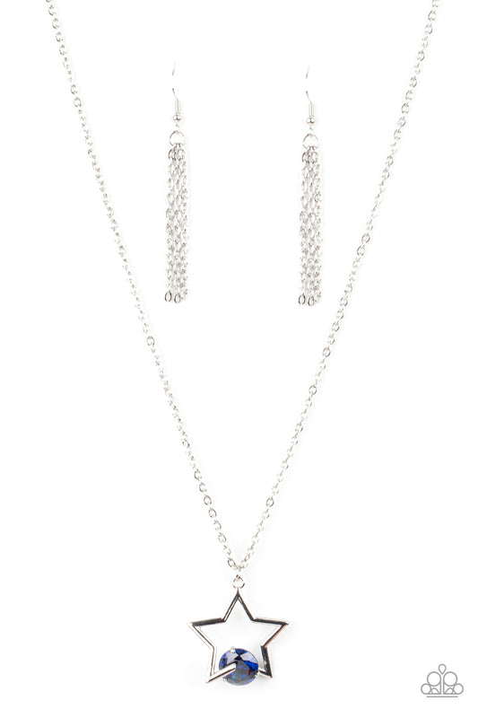 Paparazzi Starry Fireworks Blue Short Necklace - P2RE-BLXX-349XX