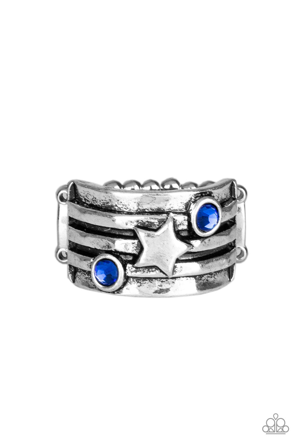 Paparazzi Stars and Stripes Blue Ring