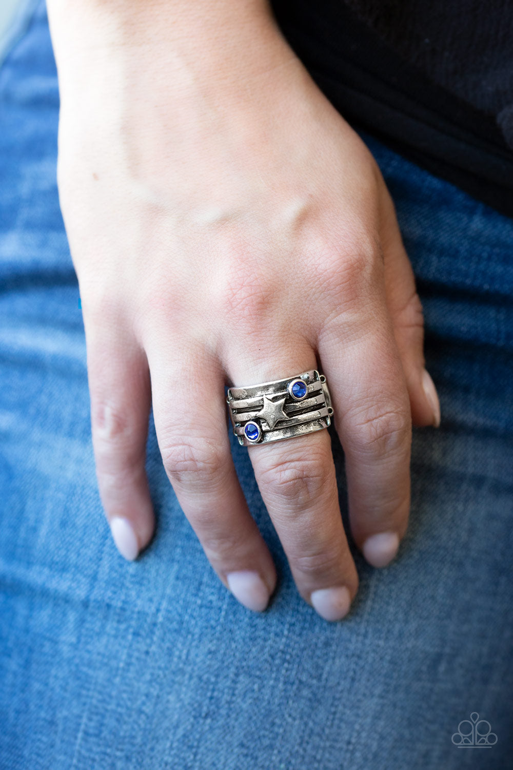 Paparazzi Stars and Stripes Blue Ring