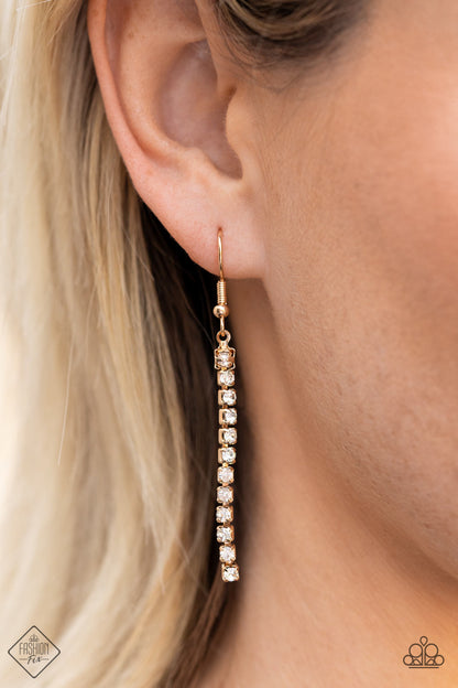 Paparazzi Stellar Crescendo Gold Long Necklace - Fashion Fix Magnificent Musings July 2022