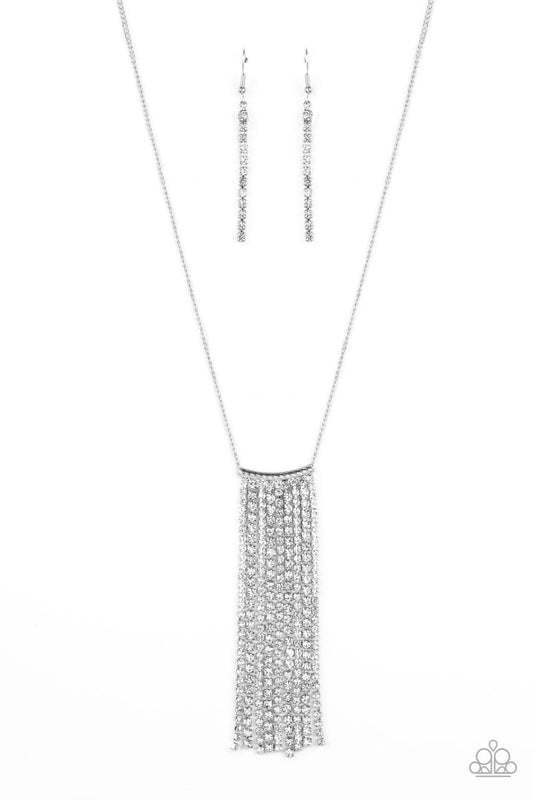 Paparazzi Stellar Crescendo White Long Necklace - P2RE-WTXX-602XX