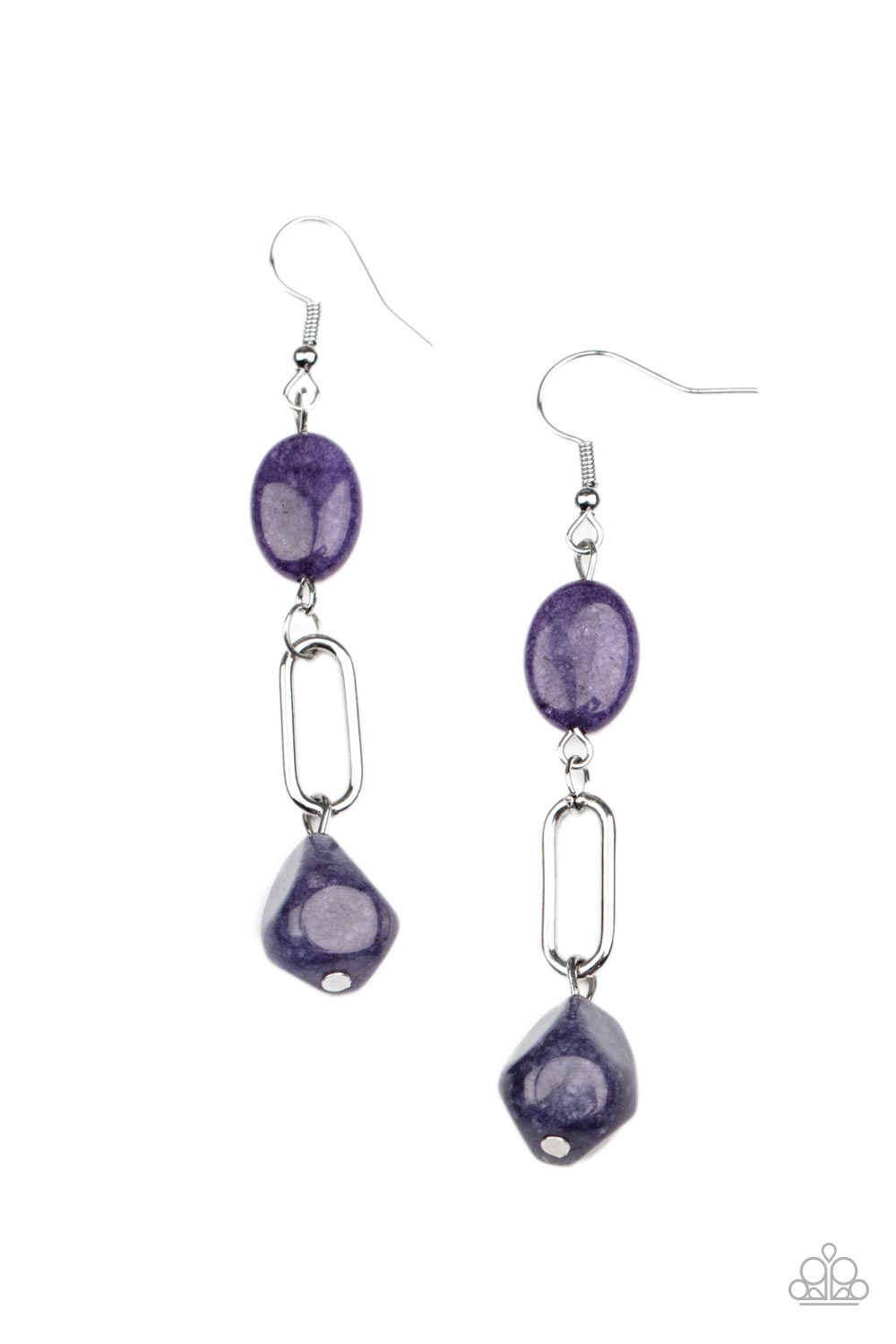 Paparazzi Stone Apothecary Purple Fishhook Earrings - P5SE-PRXX-077XX