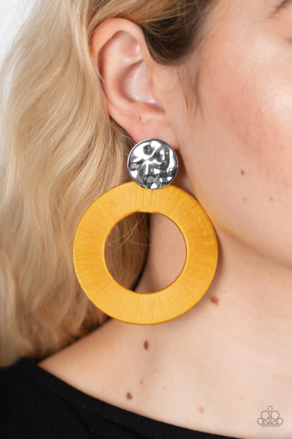 Paparazzi Strategically Sassy Yellow Post Earrings - P5PO-YWXX-028XX