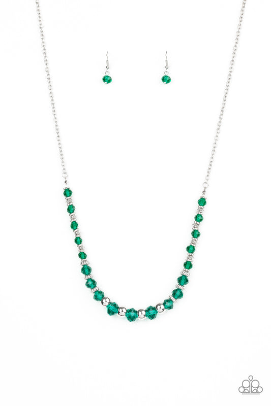 Paparazzi Stratosphere Sparkle Green Short Necklace - P2RE-GRXX-169XX