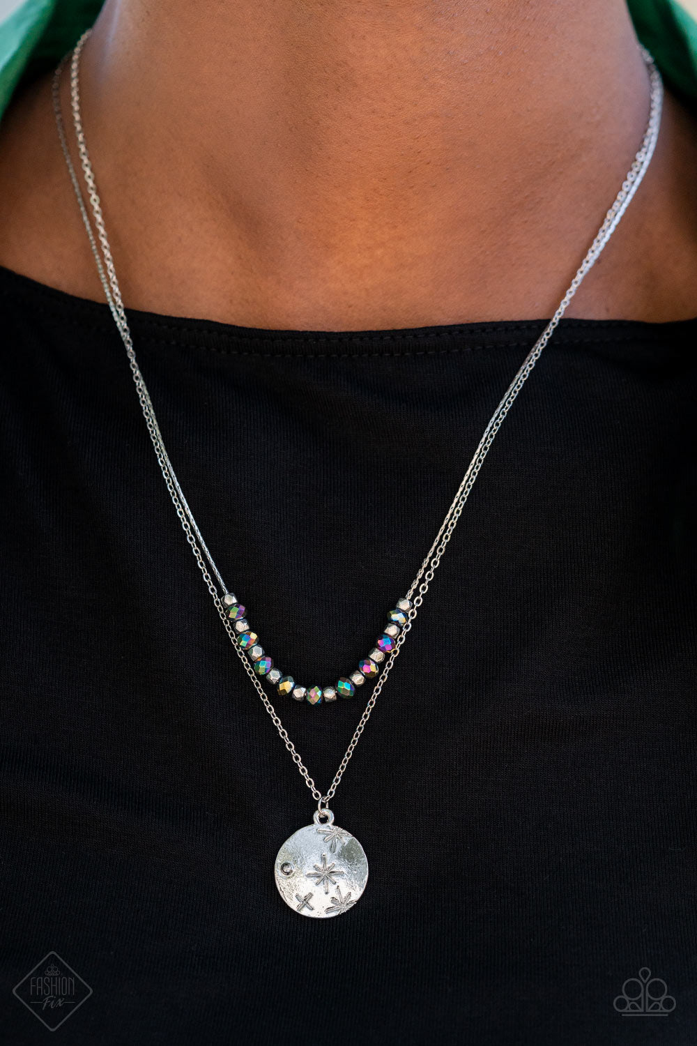 Paparazzi Stunning Supernova Multi Oil Spill Short Necklace – Fashion Fix Sunset Sightings August 2022