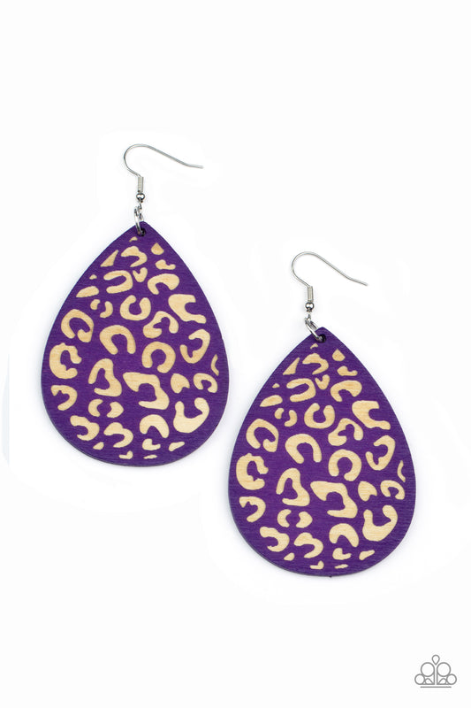 Paparazzi Suburban Jungle Purple Fishhook Earrings - P5SE-PRXX-078XX