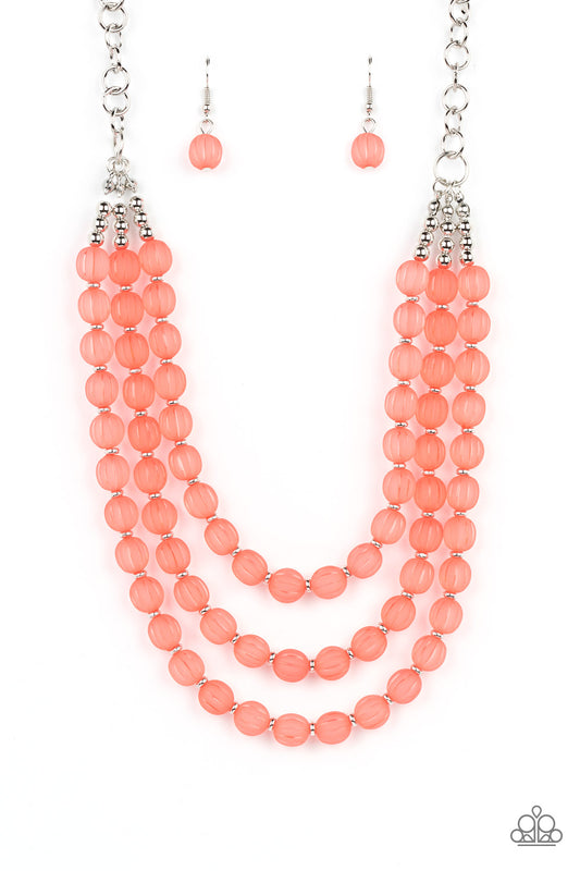 Paparazzi Summer Surprise Orange Short Necklace - P2WH-OGXX-265XX