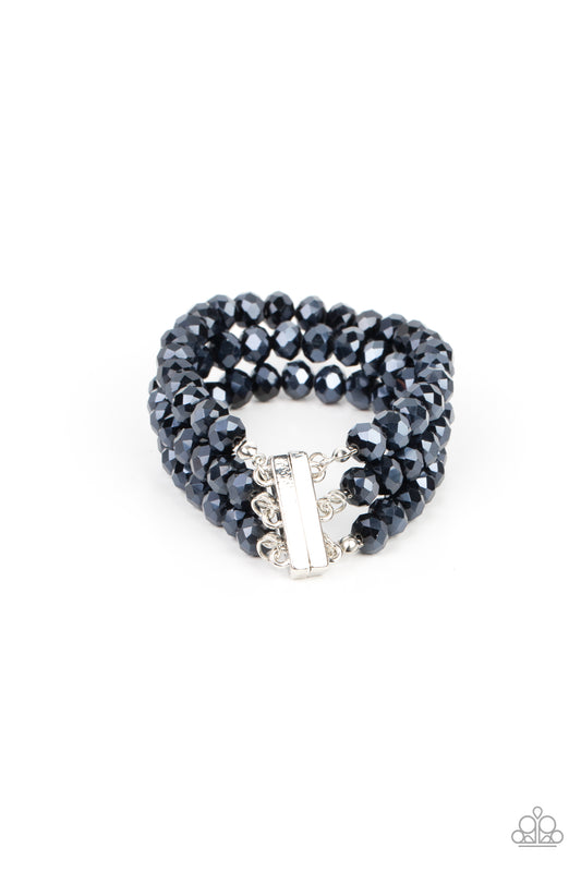 Paparazzi Supernova Sultry Blue Magnet Bracelet - P9ED-BLXX-034XX