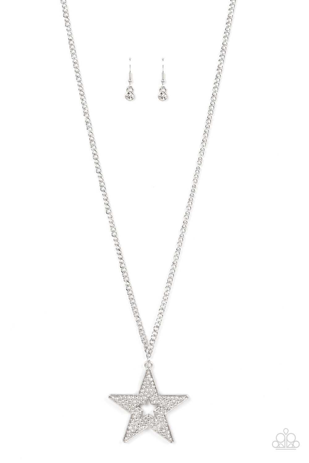 Paparazzi Superstar Stylist White Long Necklace - P2WH-WTXX-299XX