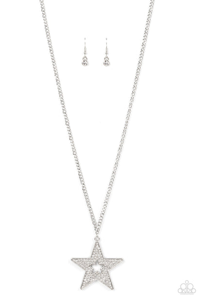 Paparazzi Superstar Stylist White Long Necklace - P2WH-WTXX-299XX