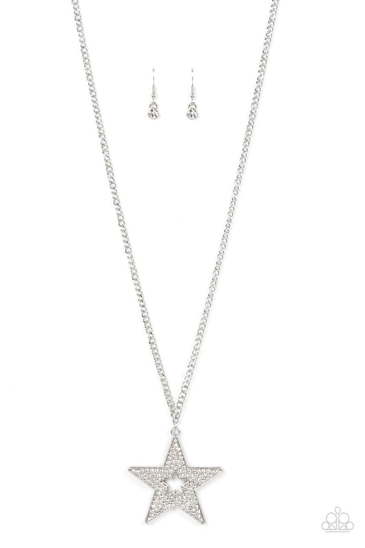 Paparazzi Superstar Stylist White Long Necklace - P2WH-WTXX-299XX