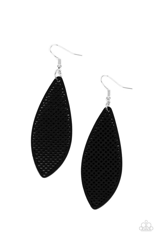 Paparazzi Surf Scene Black Fishhook Earrings