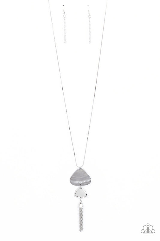 Paparazzi TIDE You Over Silver Long Necklace - P2BA-SVXX-062XX