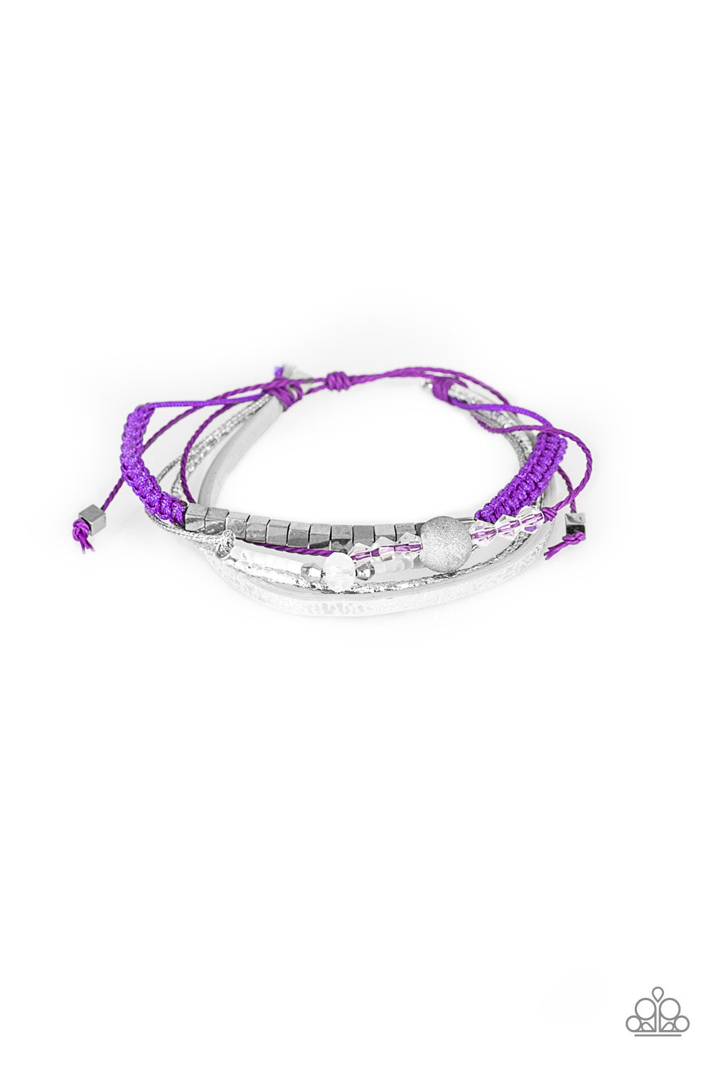 Paparazzi Take A SPACEWALK Purple Sliding Knot Bracelet - P9UR-PRXX-014XX