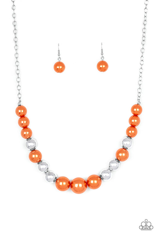 Paparazzi Take Note Orange Short Necklace