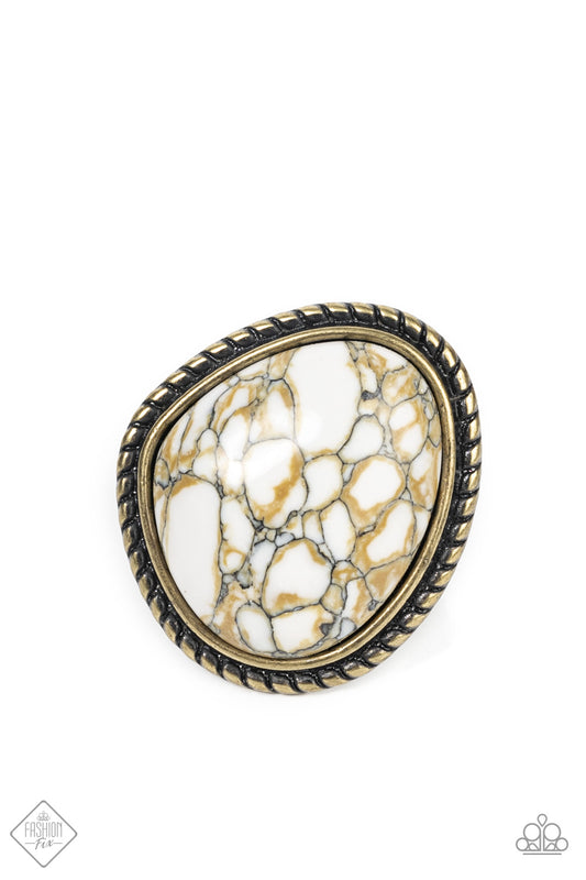 Paparazzi Take The High RODEO Brass Stone Ring - Fashion Fix Simply Santa Fe November 2021