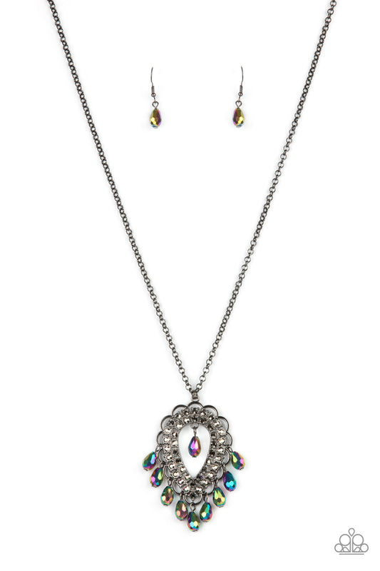 Paparazzi Teasable Teardrops Multi Long Necklace - Life Of The Party Exclusive May 2021